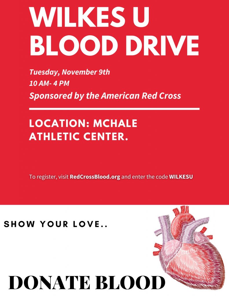 poster for blood drive on nov. 2