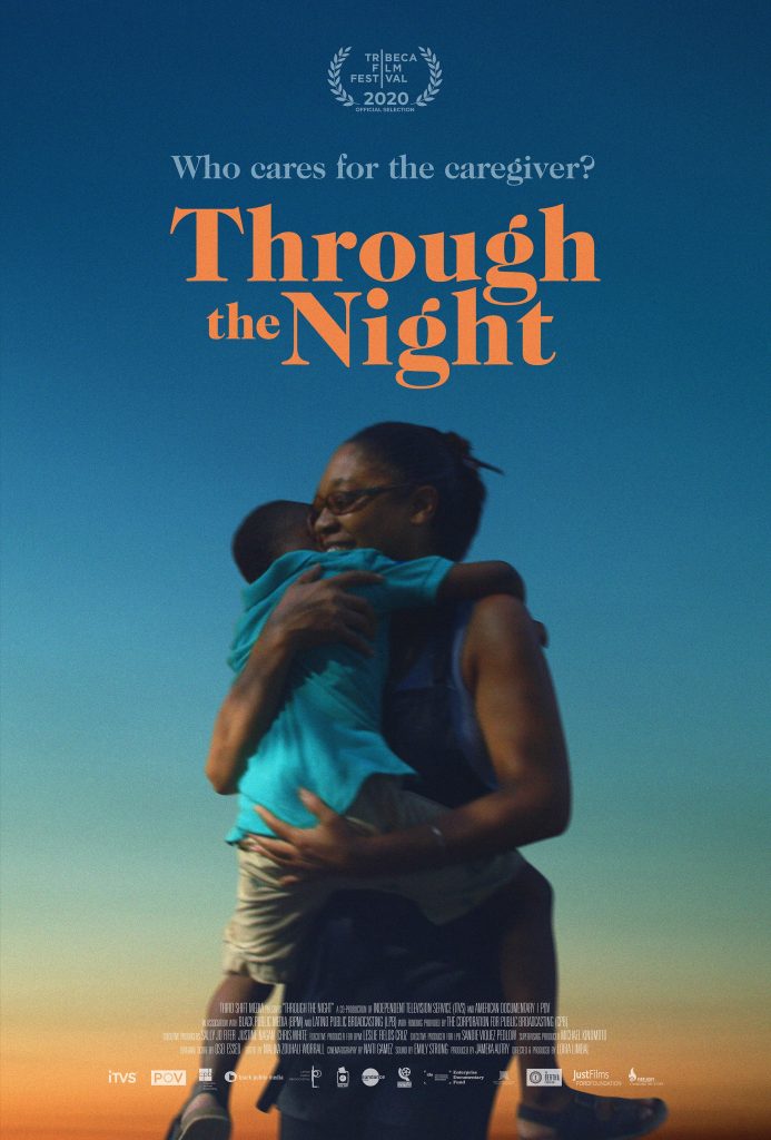through the night film poster featuring a mother holding her child