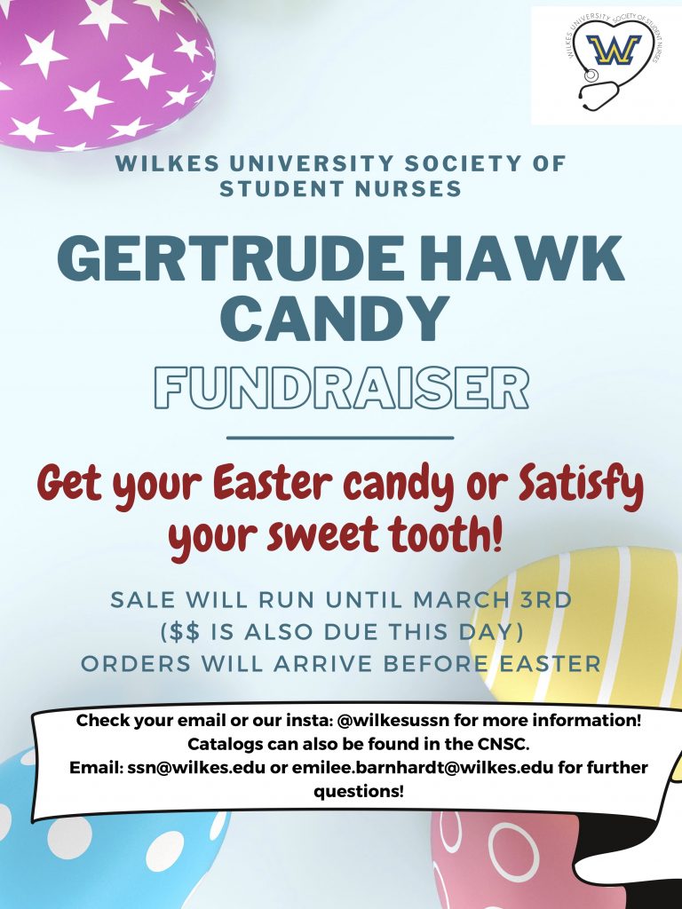 poster for gertrude hawk candy sale
email emilee.barnhardt@wilkes.edu with any questions