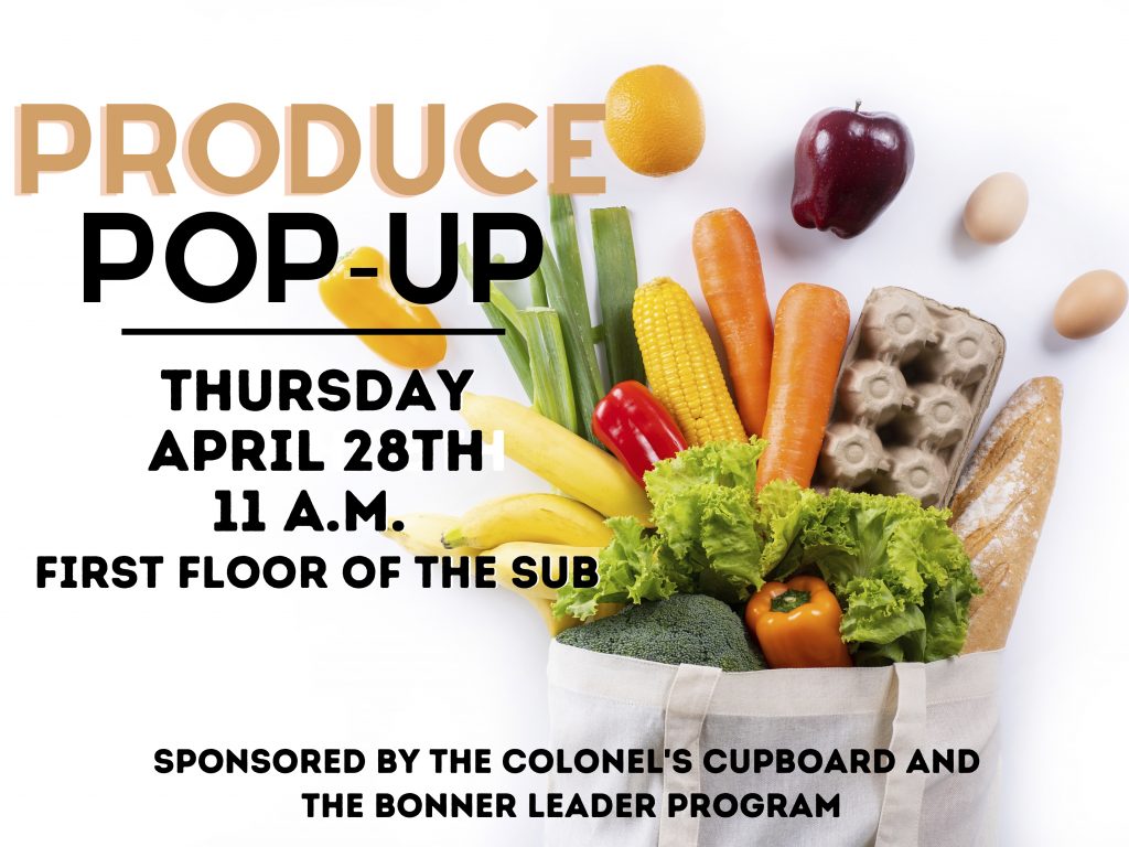 produce pop-up flyer featuring a picture of a basket filled with fresh fruit and vegetables