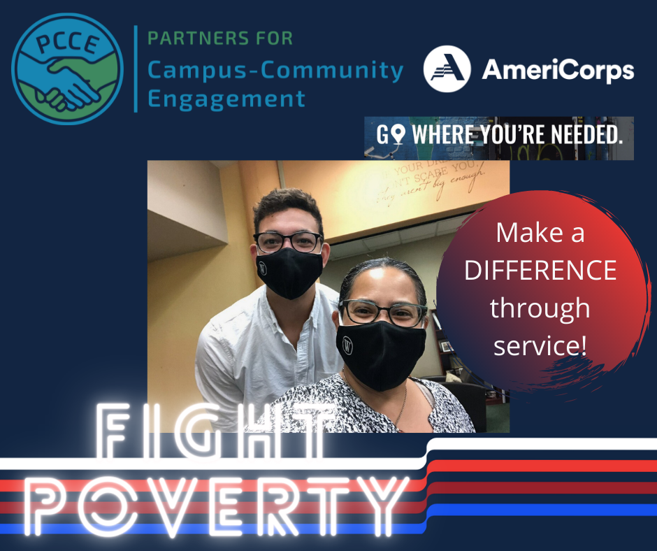 americorps vista photo with the language fight poverty