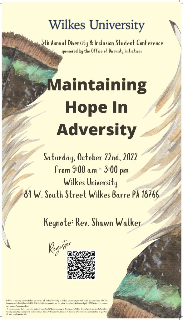 Diversity and Inclusion conference poster for event on Saturday, Oct. 22 from 9 a.m. to 3 p.m. 