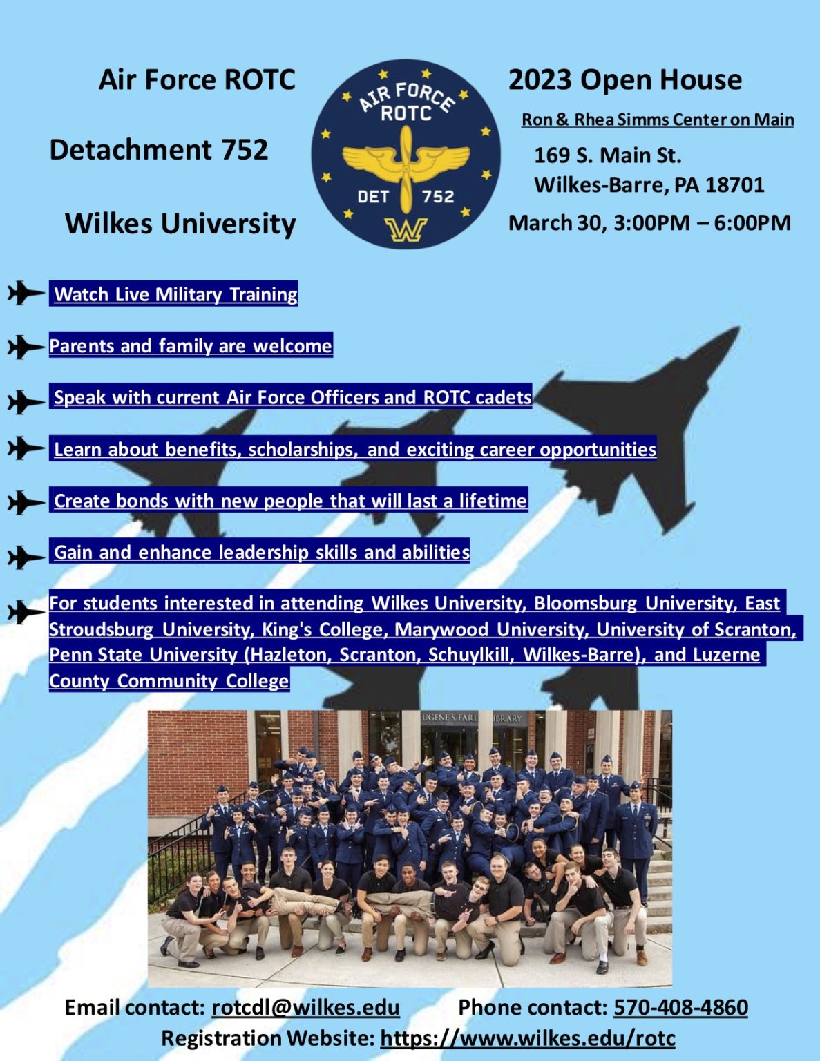 Air Force ROTC to host Open House – Today @Wilkes