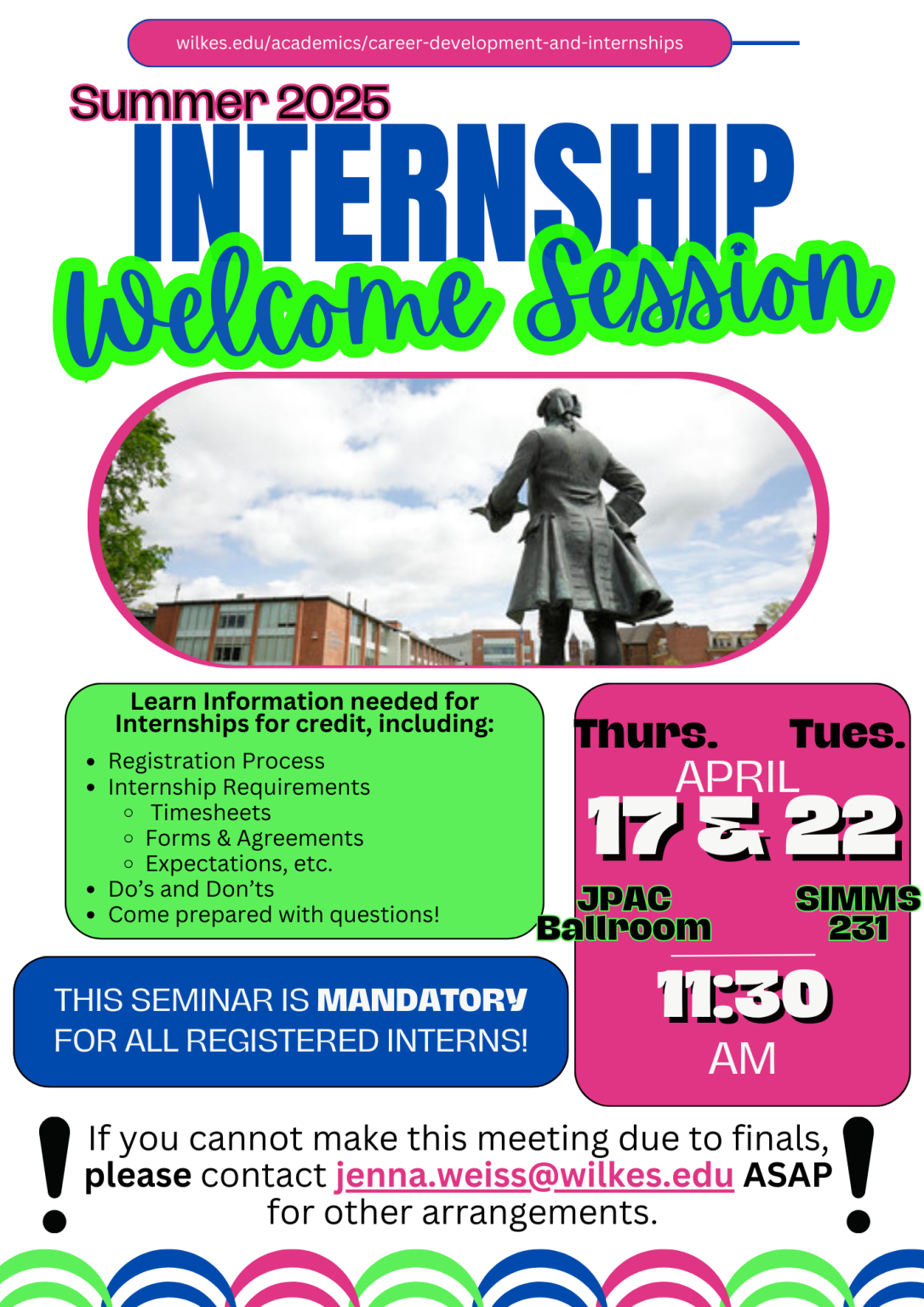 Summer 2025 Mandatory Internship Welcome Sessions – Today@Wilkes